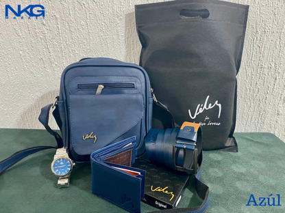 Combo Bolso 23 Cm Correa Billetera Reloj
